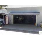 Aleko Motorized Retractable White Frame Patio Awning - 13 x