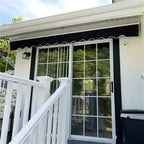 Aleko Motorized Retractable White Frame Patio Awning - 16 x
