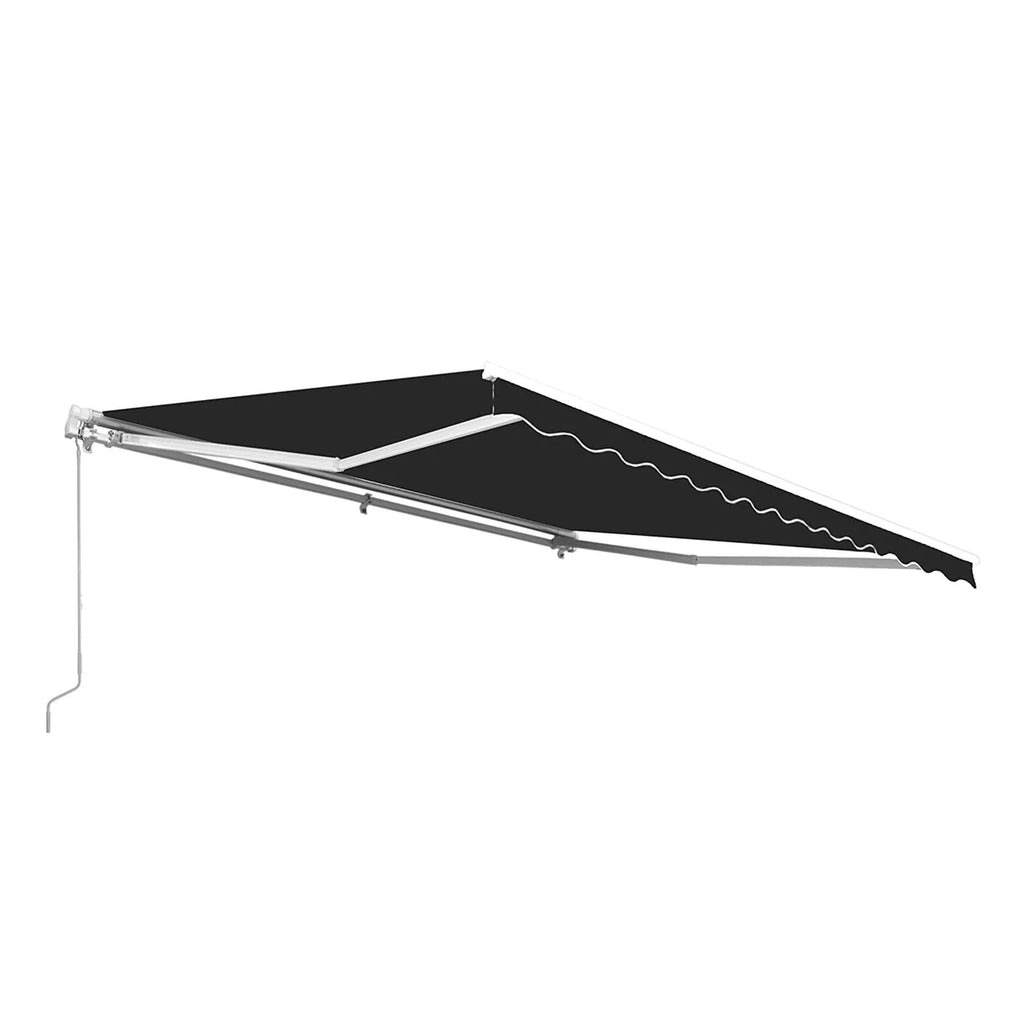 Aleko Motorized Retractable White Frame Patio Awning - 16 x