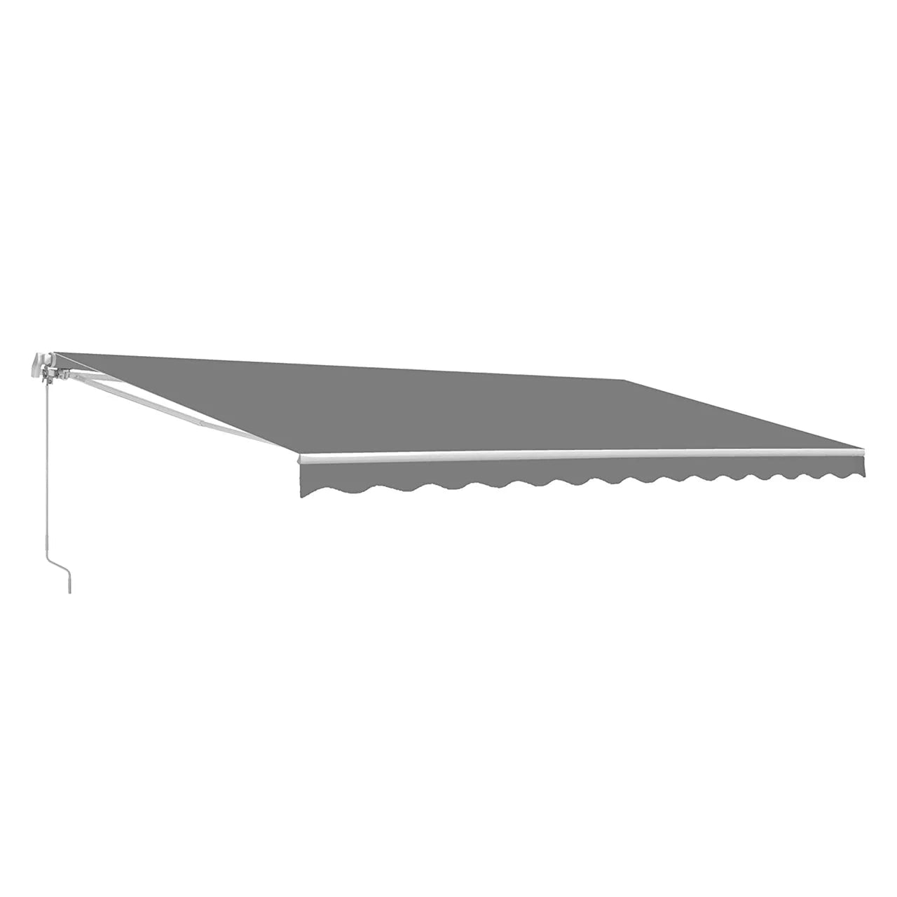 Aleko Motorized Retractable White Frame Patio Awning - 16 x