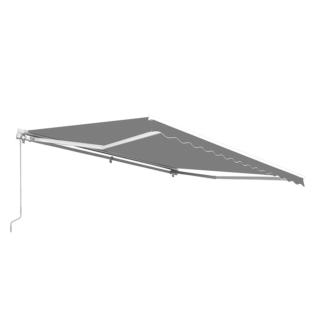 Aleko Motorized Retractable White Frame Patio Awning - 16 x