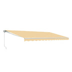 Aleko Motorized Retractable White Frame Patio Awning - 16 x