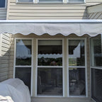Aleko Motorized Retractable White Frame Patio Awning - 20 x