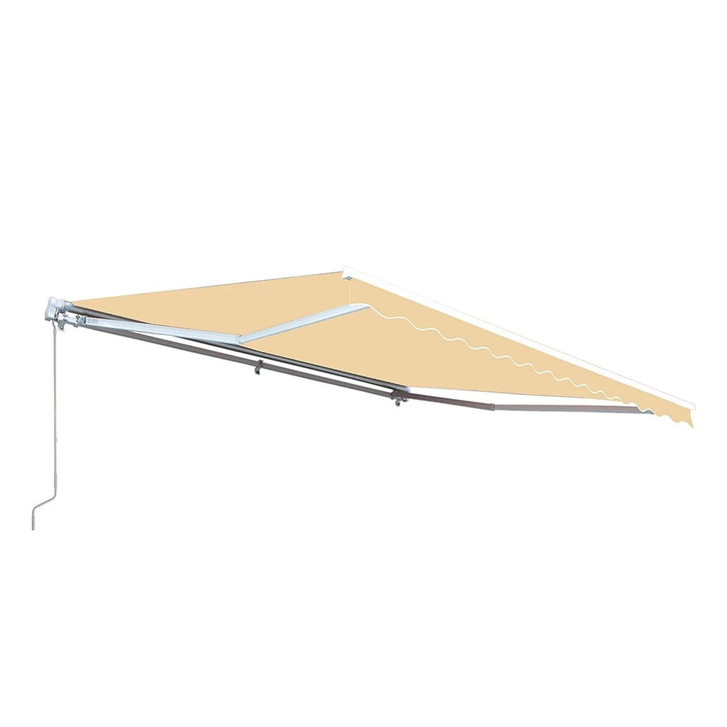 Aleko Motorized Retractable White Frame Patio Awning - 20 x