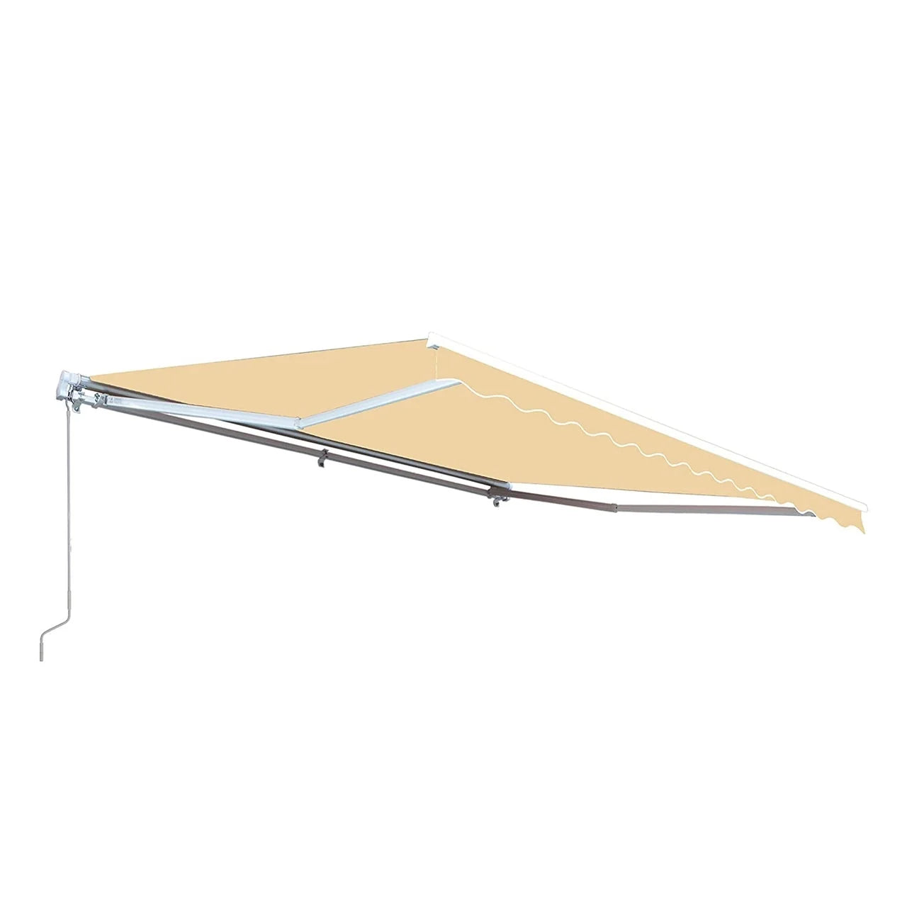 Aleko Motorized Retractable White Frame Patio Awning - 20 x