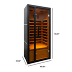 Aleko Oasis Hemlock Infrared Sauna - 1 Person