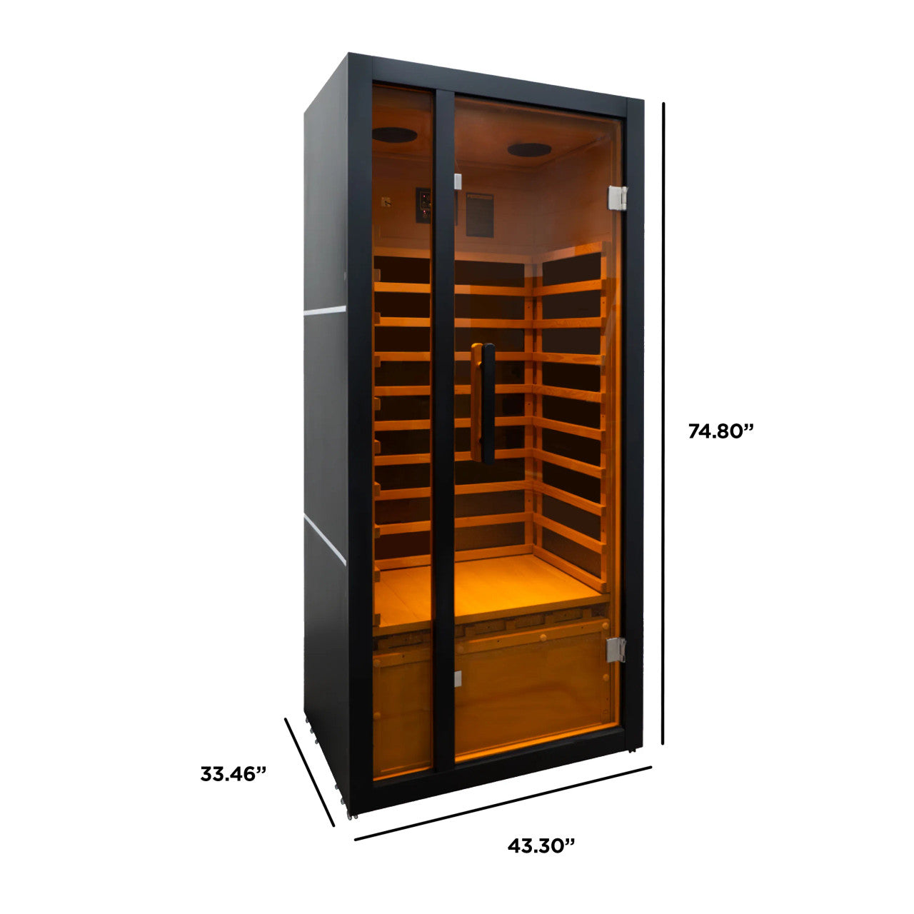 Aleko Oasis Hemlock Infrared Sauna - 1 Person