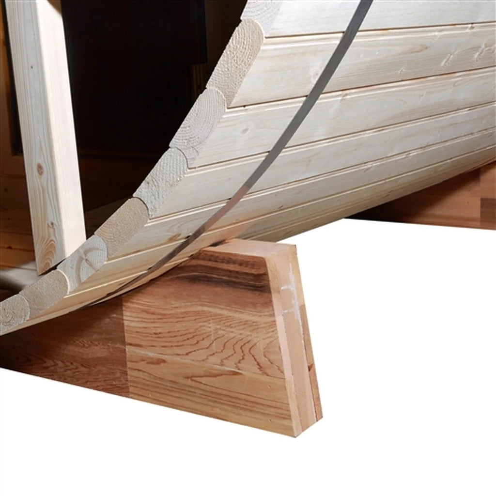 Aleko Outdoor and Indoor White Pine Barrel Sauna - 4 Person