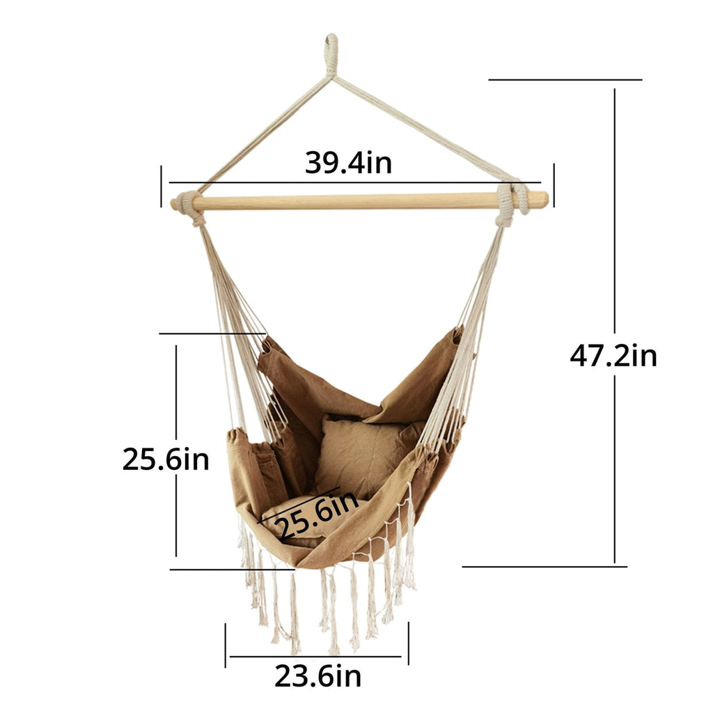 Aleko Outdoor furniture Hanging Rope Swing Hammock Chair