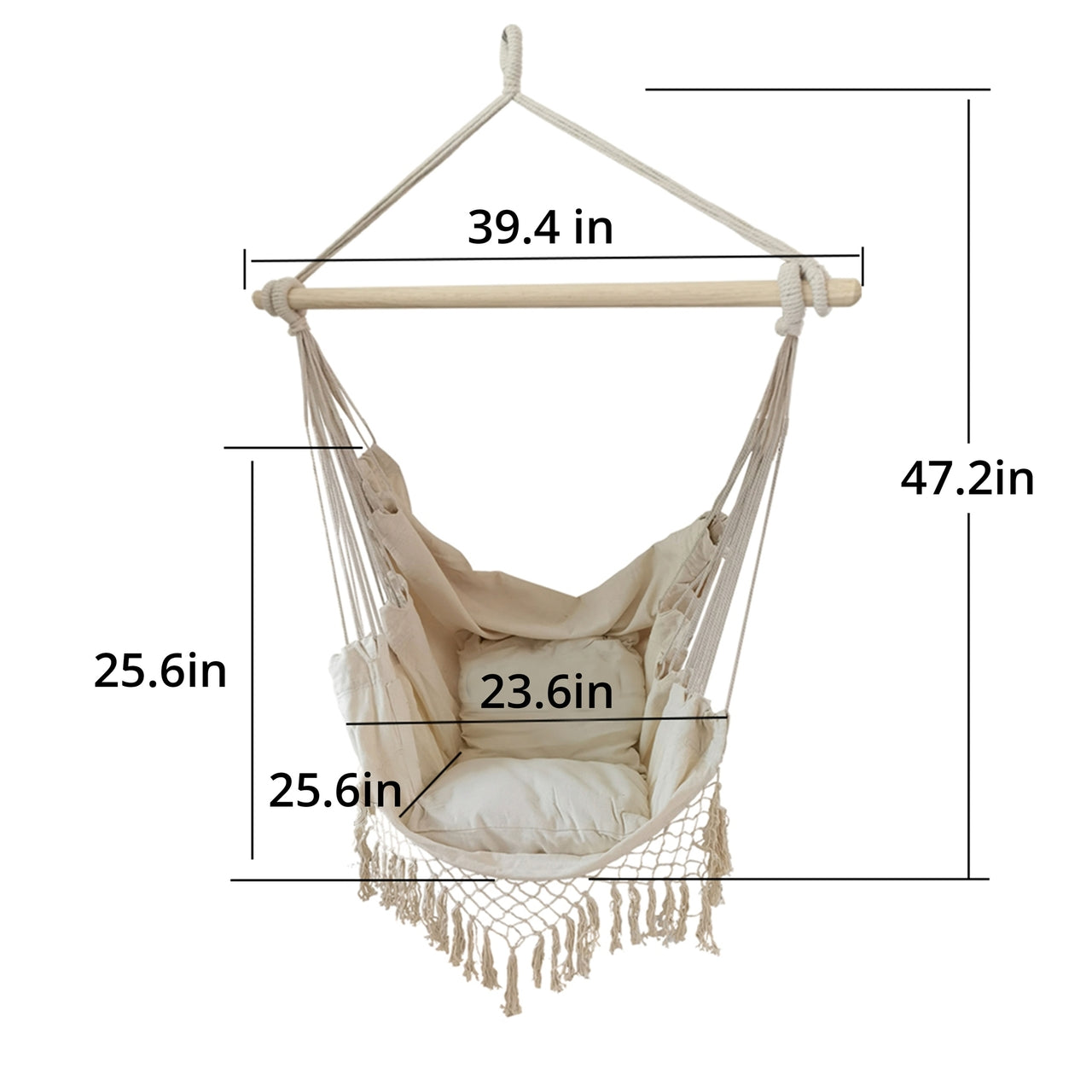 Aleko Outdoor furniture Hanging Rope Swing Hammock Chair