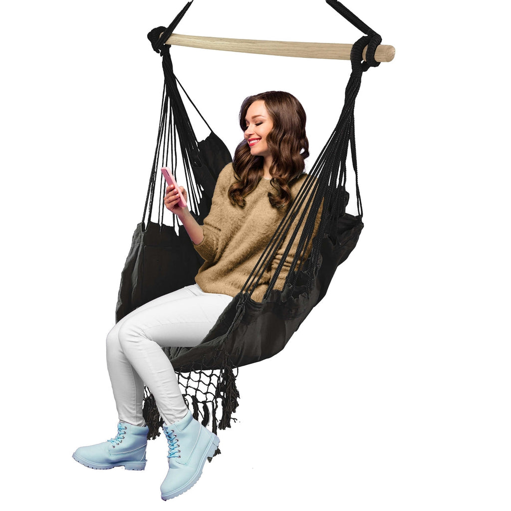 Aleko Outdoor furniture Hanging Rope Swing Hammock Chair