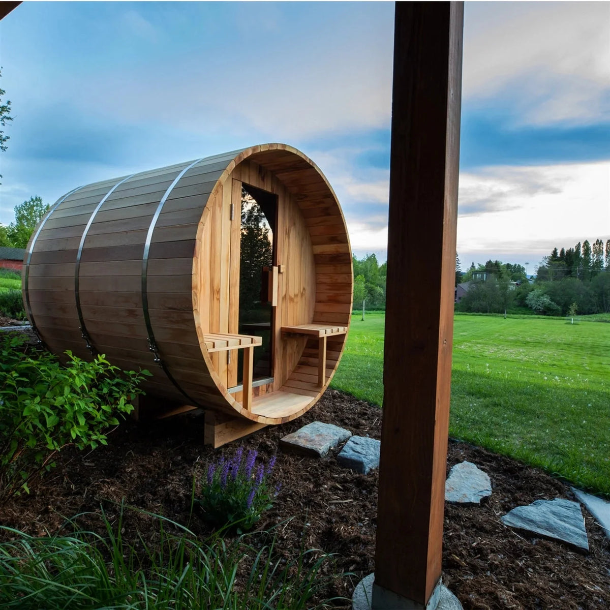 Aleko Outdoor or Indoor Western Red Cedar Wet Dry Barrel