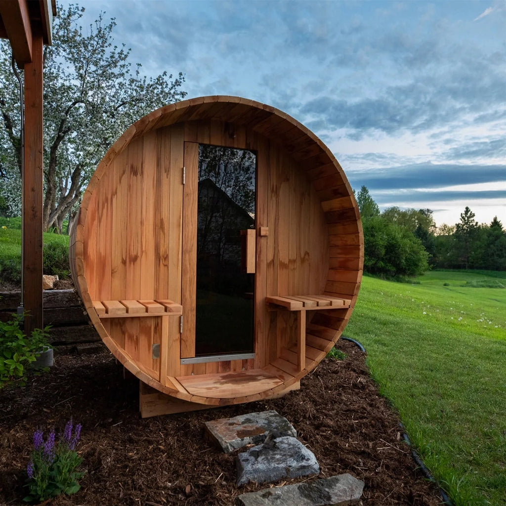 Aleko Outdoor or Indoor Western Red Cedar Wet Dry Barrel