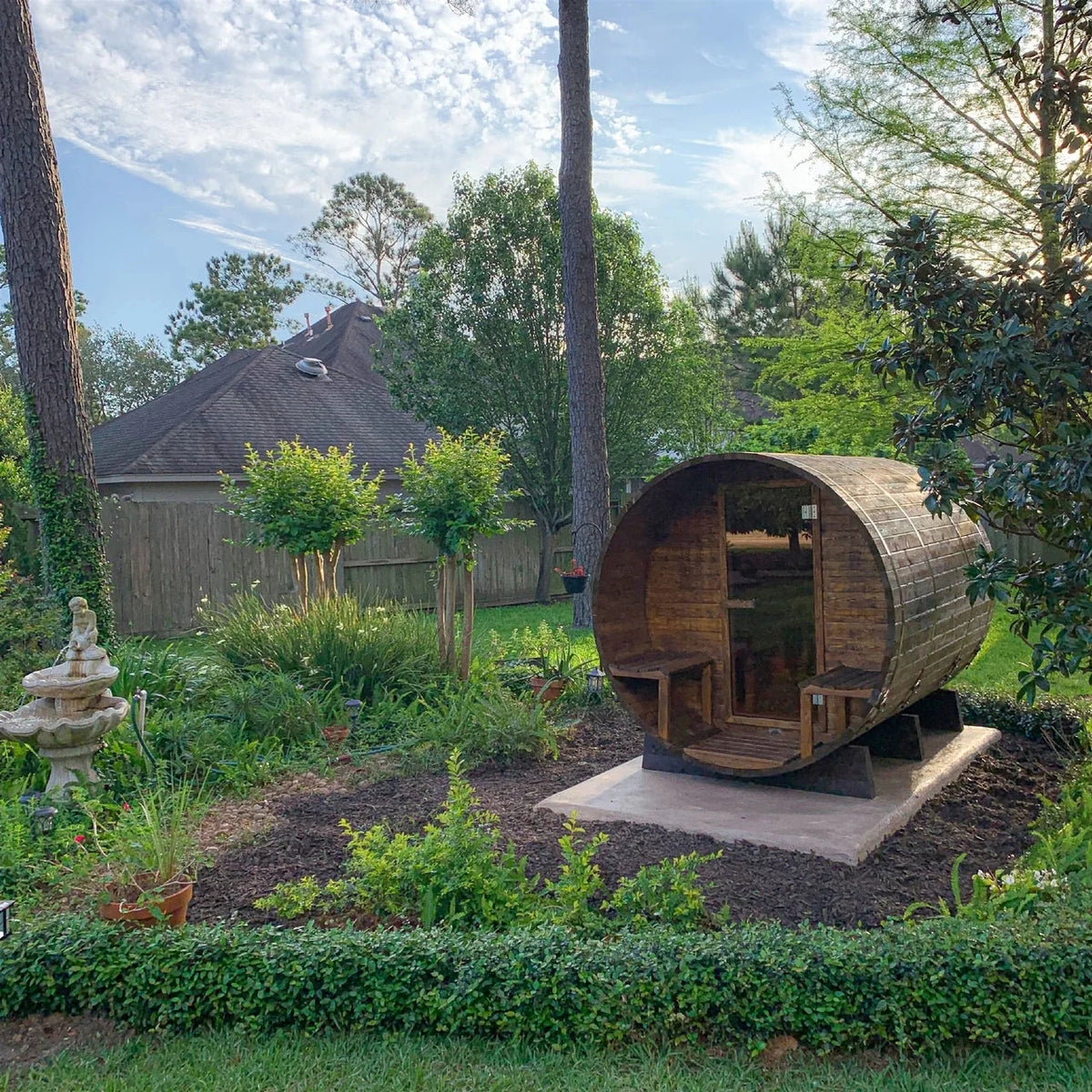 Aleko Outdoor or Indoor Western Red Cedar Wet Dry Barrel