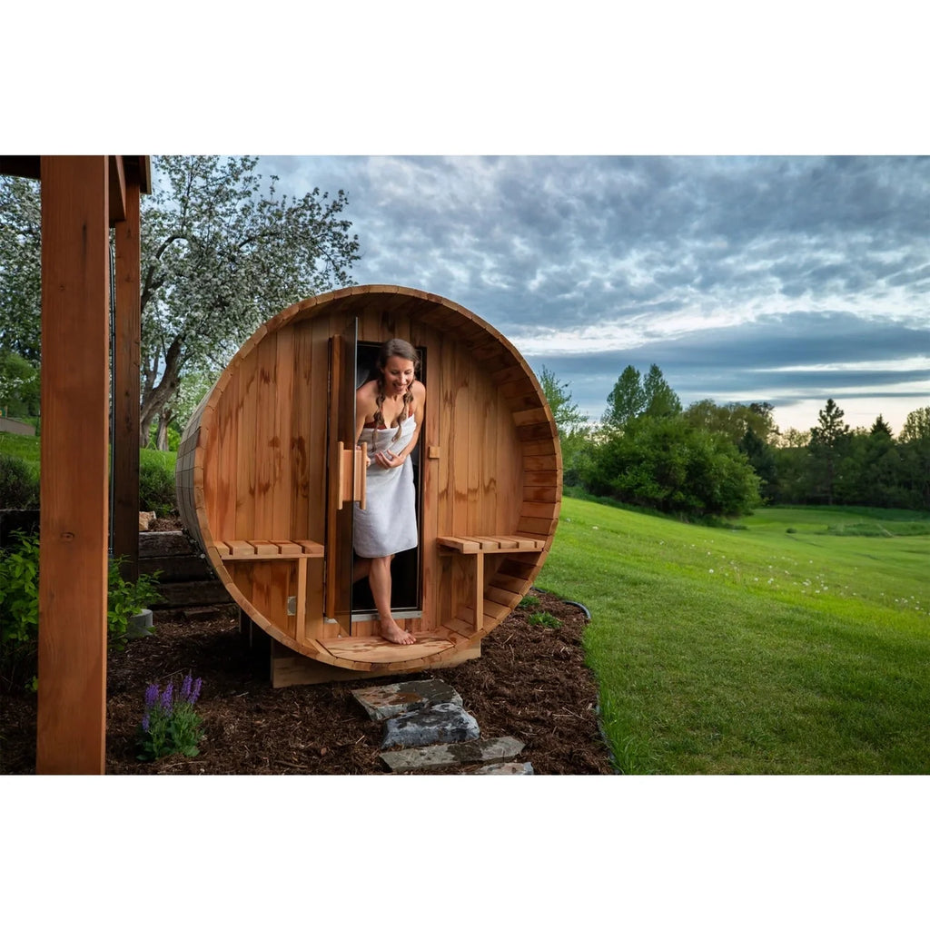 Aleko Outdoor or Indoor Western Red Cedar Wet Dry Barrel