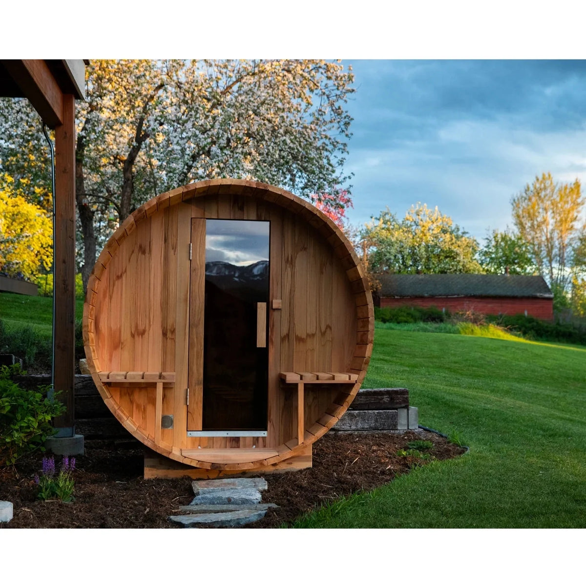 Aleko Outdoor or Indoor Western Red Cedar Wet Dry Barrel