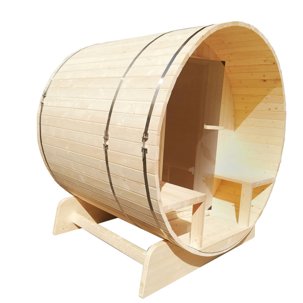 Aleko Outdoor or Indoor White Finland Pine Wet Dry Barrel