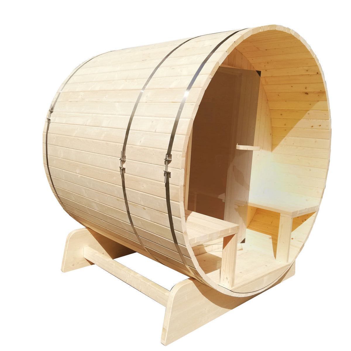 Aleko Outdoor or Indoor White Finland Pine Wet Dry Barrel