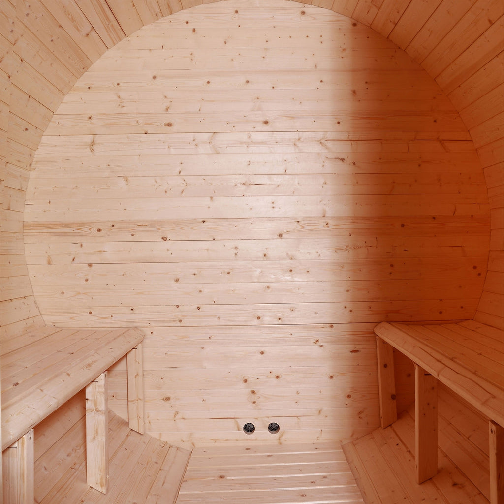 Aleko Outdoor or Indoor White Finland Pine Wet Dry Barrel