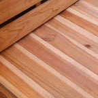 Aleko Outdoor Rustic Cedar Barrel Steam Sauna - Front Porch