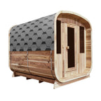 Aleko Outdoor Rustic Cedar Square Sauna – 6 Person – 6 kW