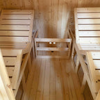 Aleko Outdoor Rustic Cedar Square Sauna – 6 Person – 6 kW