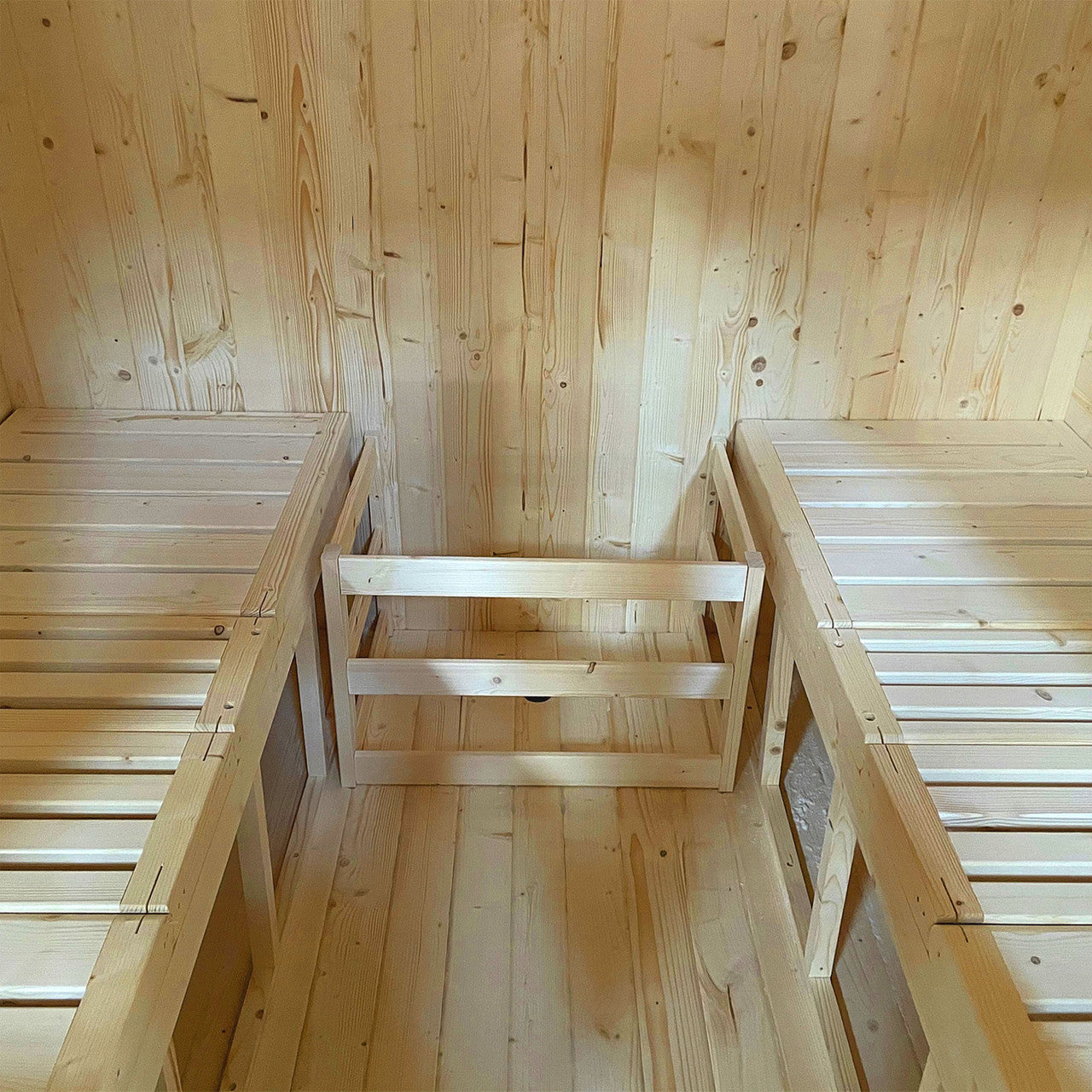 Aleko Outdoor Rustic Cedar Square Sauna – 6 Person – 6 kW