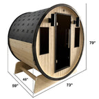 Aleko Outdoor White Finland Pine Traditional Barrel Sauna