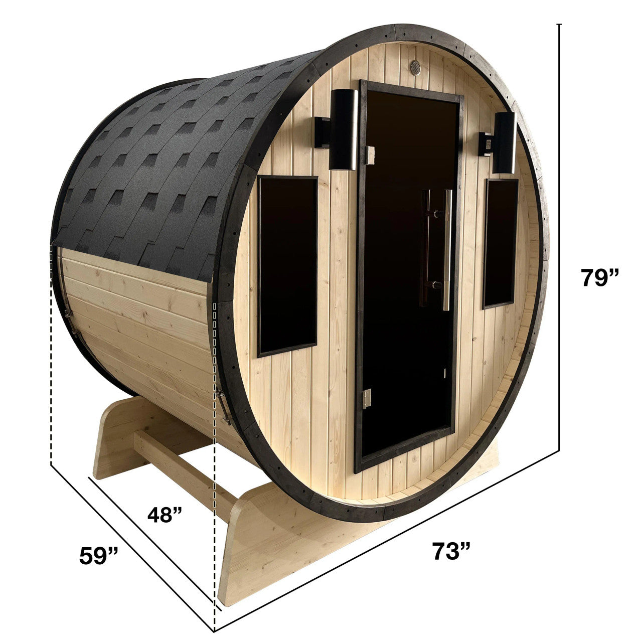 Aleko Outdoor White Finland Pine Traditional Barrel Sauna