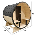 Aleko Outdoor White Finland Pine Traditional Barrel Sauna
