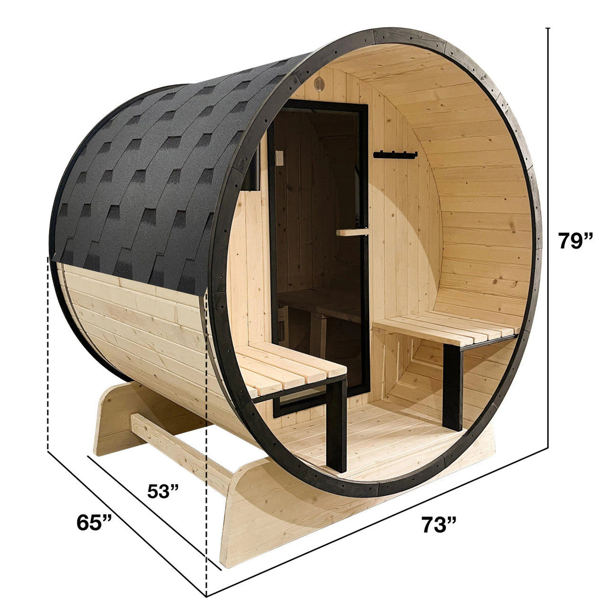 Aleko Outdoor White Finland Pine Traditional Barrel Sauna