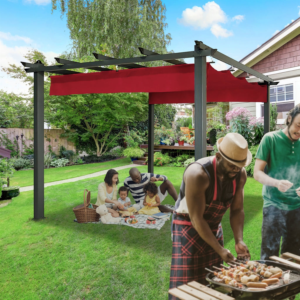 Aleko Pergolas Aluminum Outdoor Canopy Grape Trellis