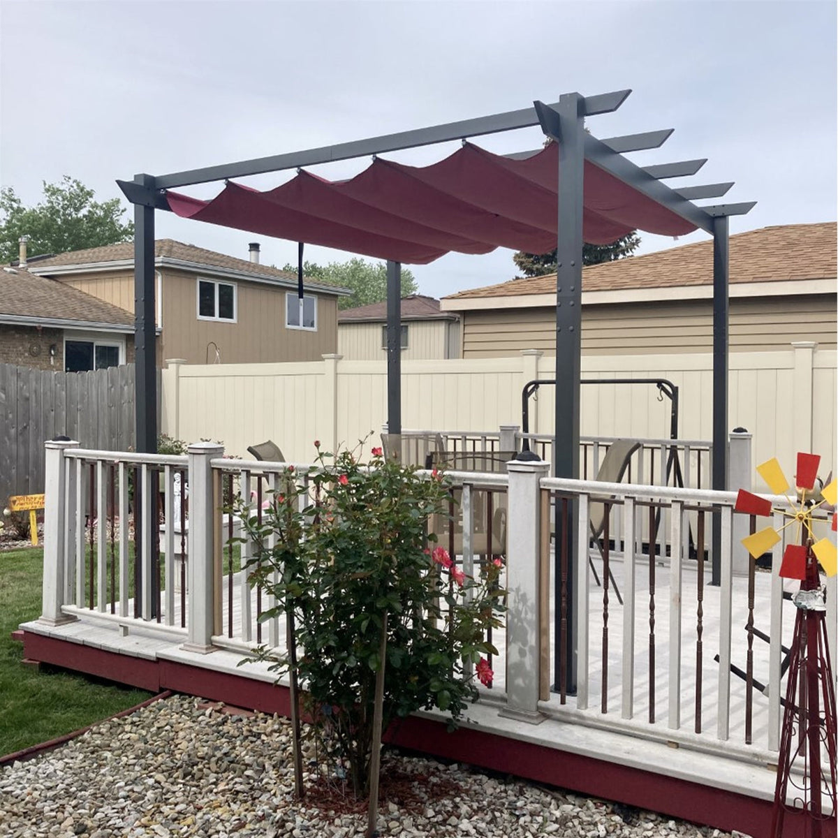 Aleko Pergolas Aluminum Outdoor Canopy Grape Trellis