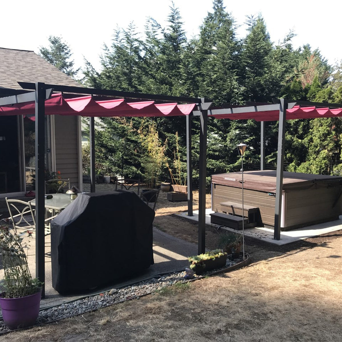 Aleko Pergolas Aluminum Outdoor Canopy Grape Trellis