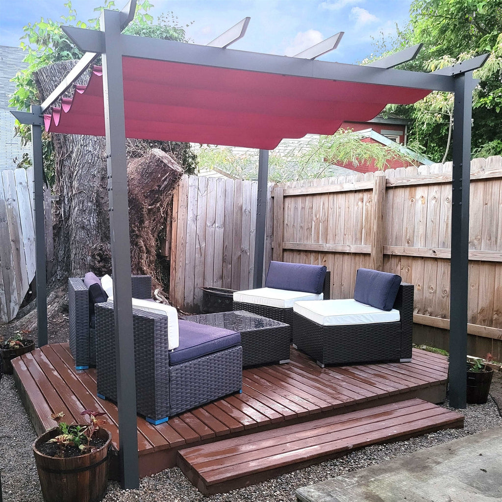 Aleko Pergolas Aluminum Outdoor Canopy Grape Trellis