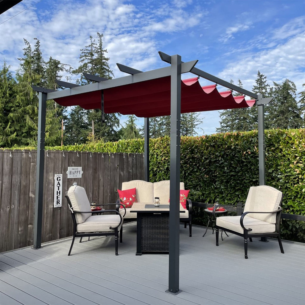 Aleko Pergolas Aluminum Outdoor Canopy Grape Trellis