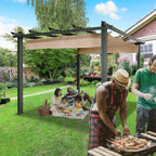 Aleko Pergolas Aluminum Outdoor Canopy Grape Trellis