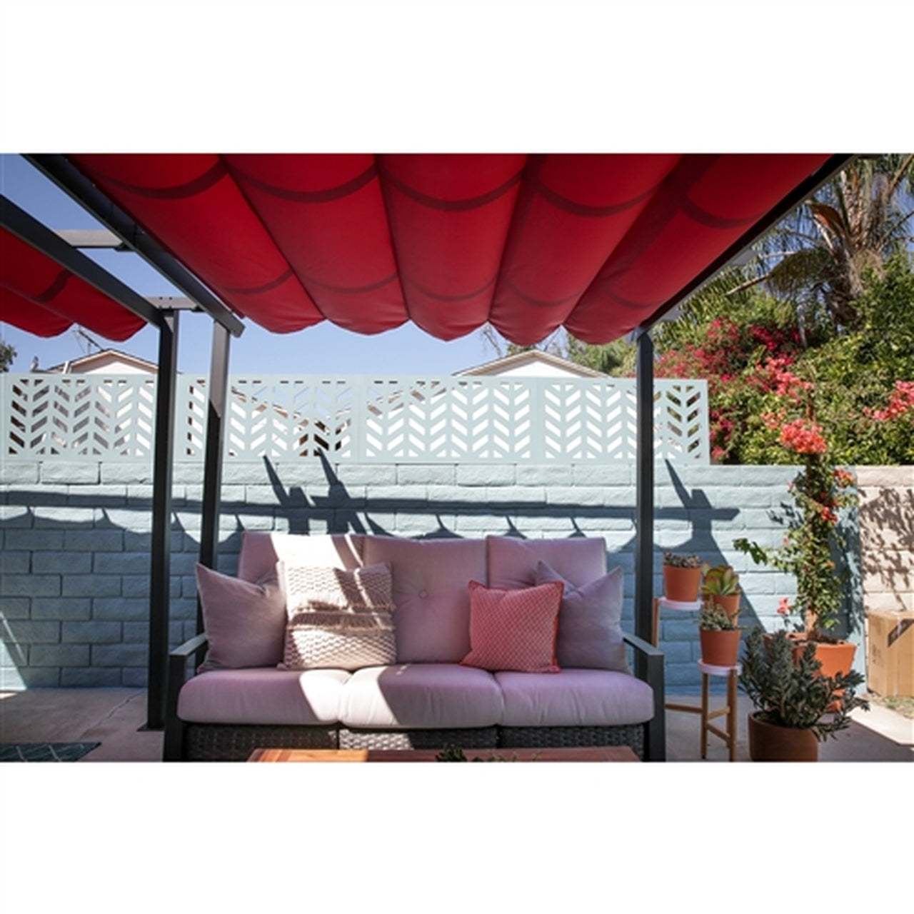 Aleko Pergolas Aluminum Outdoor Retractable Canopy Pergola