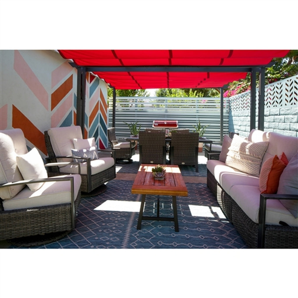 Aleko Pergolas Aluminum Outdoor Retractable Canopy Pergola