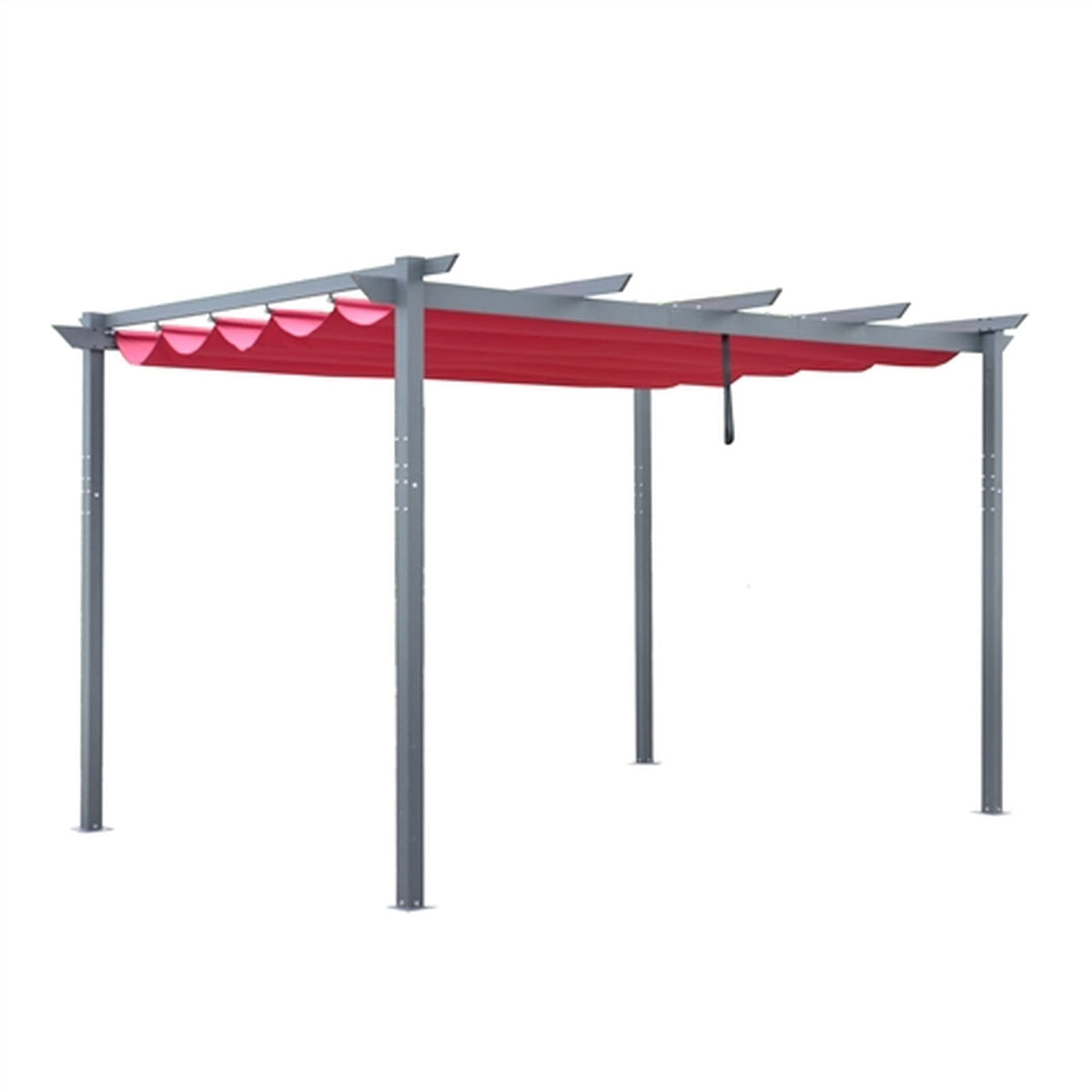 Aleko Pergolas Aluminum Outdoor Retractable Canopy Pergola