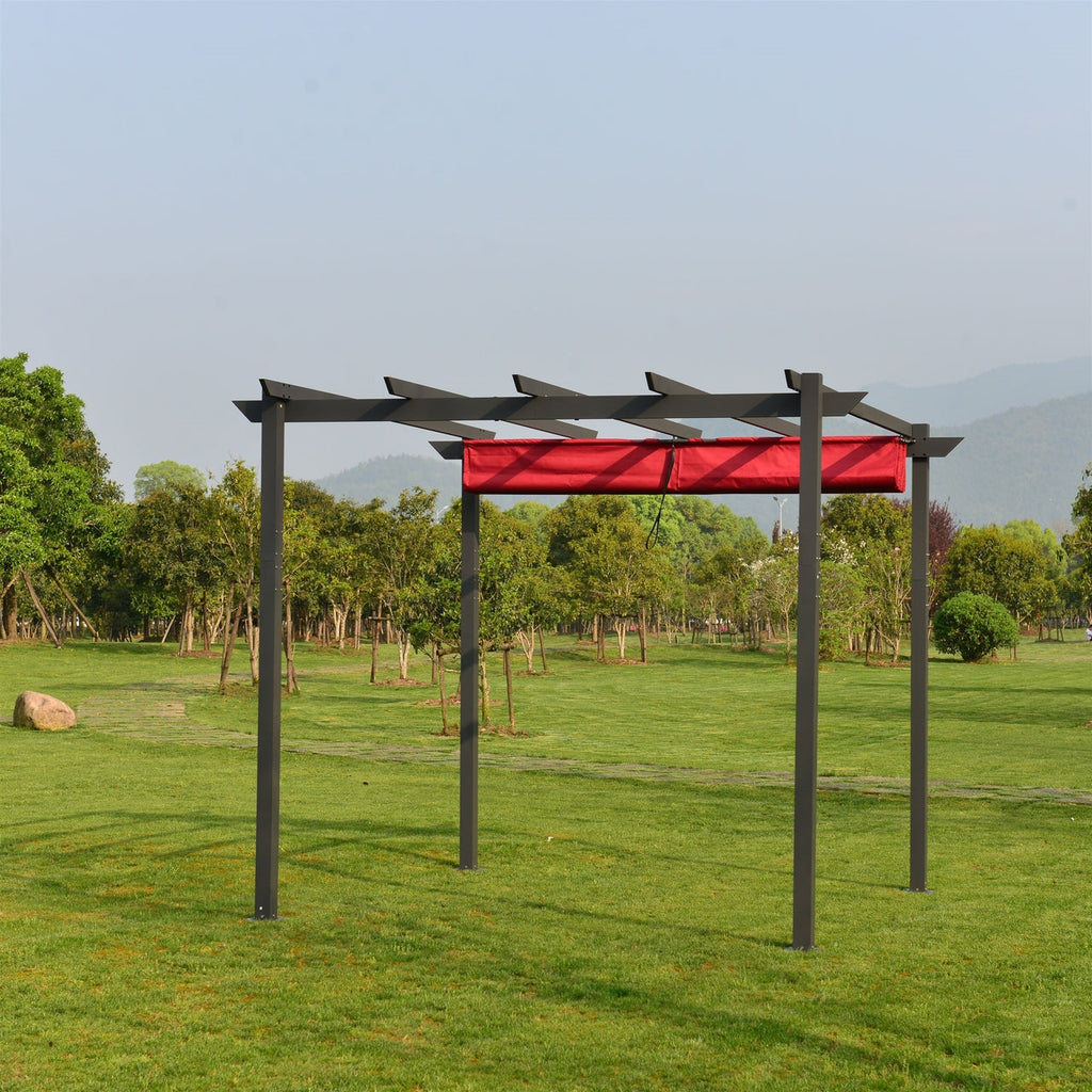 Aleko Pergolas Aluminum Outdoor Retractable Canopy Pergola