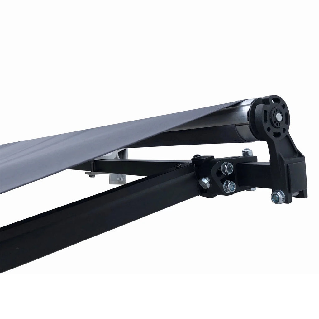 Aleko Retractable Black Frame Patio Awning 10 x 8 Feet