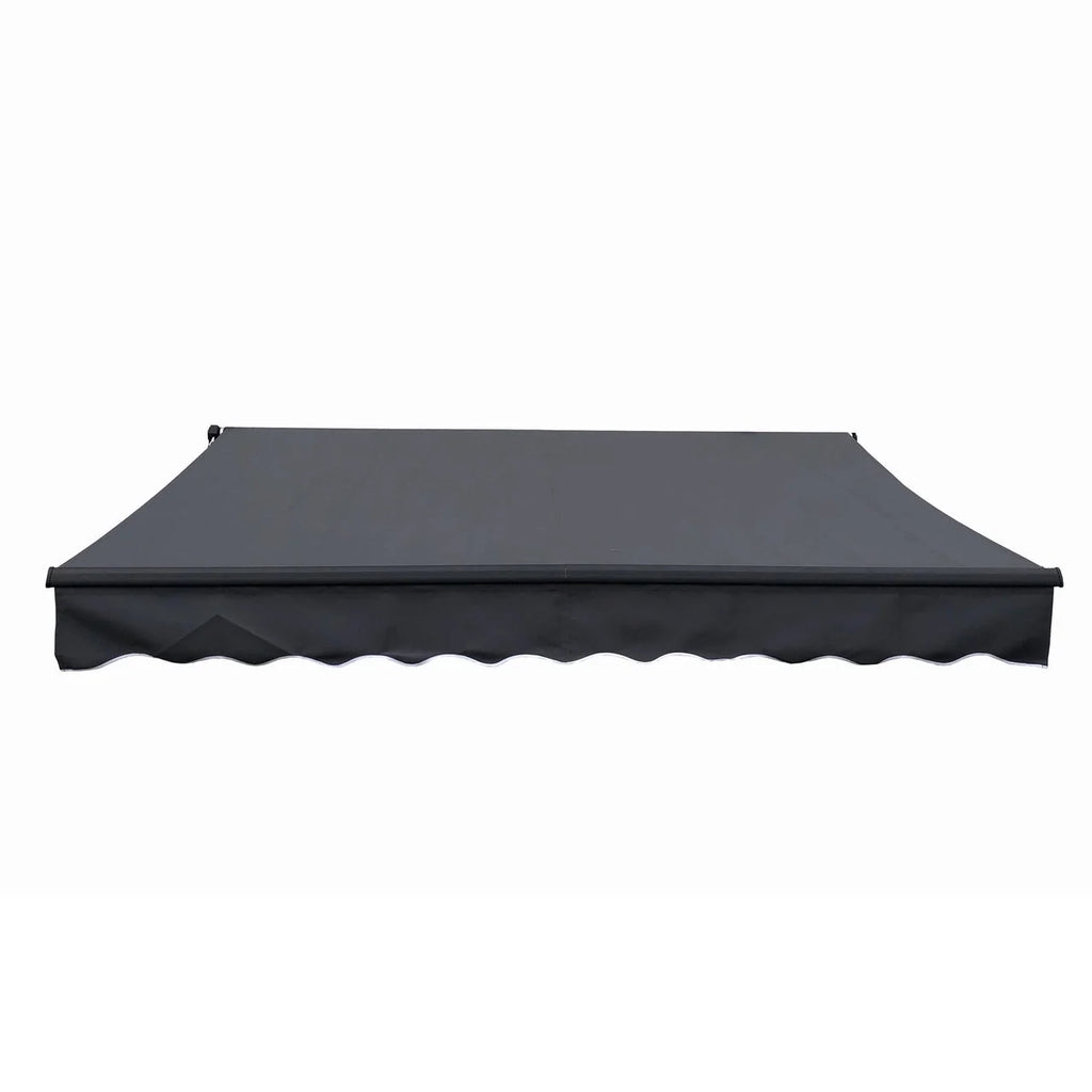 Aleko Retractable Black Frame Patio Awning 10 x 8 Feet