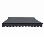 Aleko Retractable Black Frame Patio Awning 10 x 8 Feet