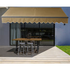 Aleko Retractable Black Frame Patio Awning 10 x 8 Feet
