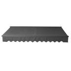 Aleko Retractable Black Frame Patio Awning 12 x 10 Feet