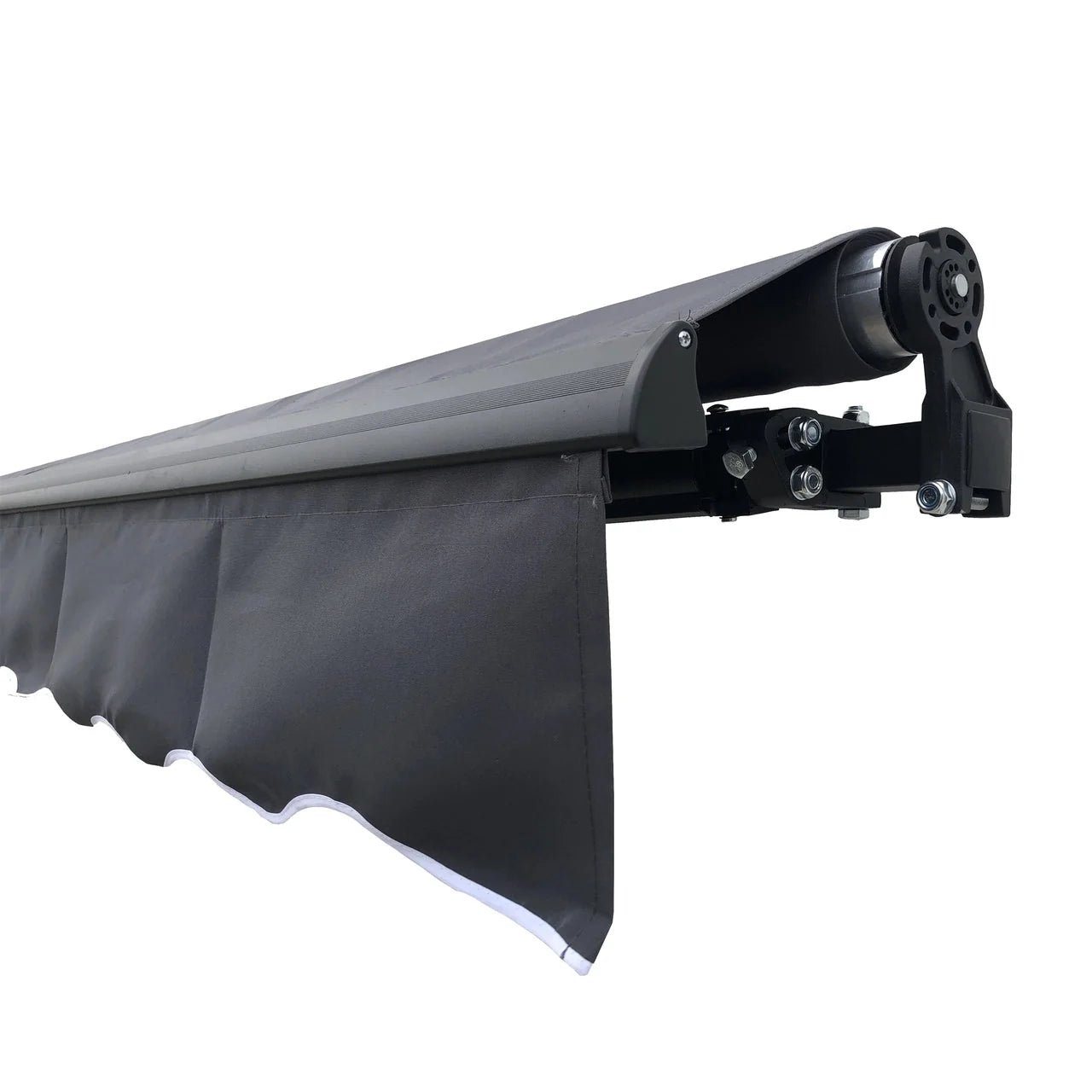 Aleko Retractable Black Frame Patio Awning 12 x 10 Feet