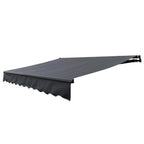 Aleko Retractable Black Frame Patio Awning 12 x 10 Feet