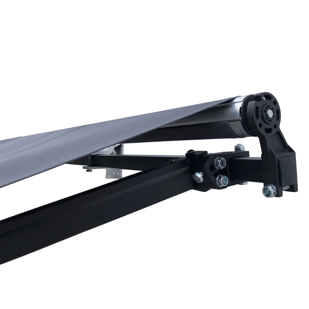 Aleko Retractable Black Frame Patio Awning 12 x 10 Feet