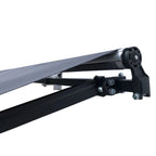 Aleko Retractable Black Frame Patio Awning 12 x 10 Feet